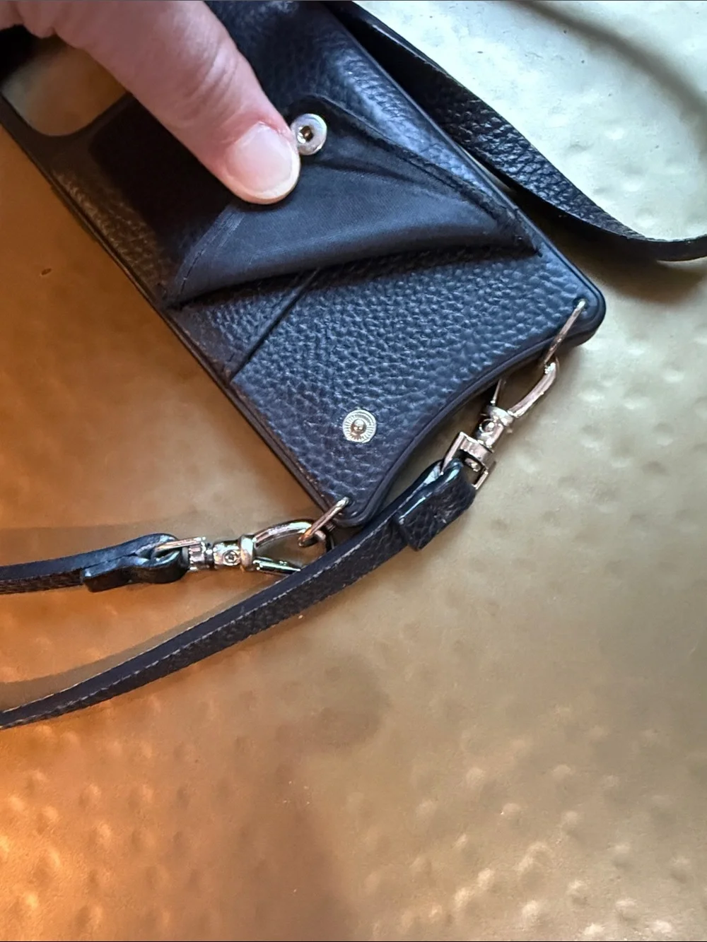 Bandolier 13 Pro Emma Crossbody Phone Case in Black/Silver